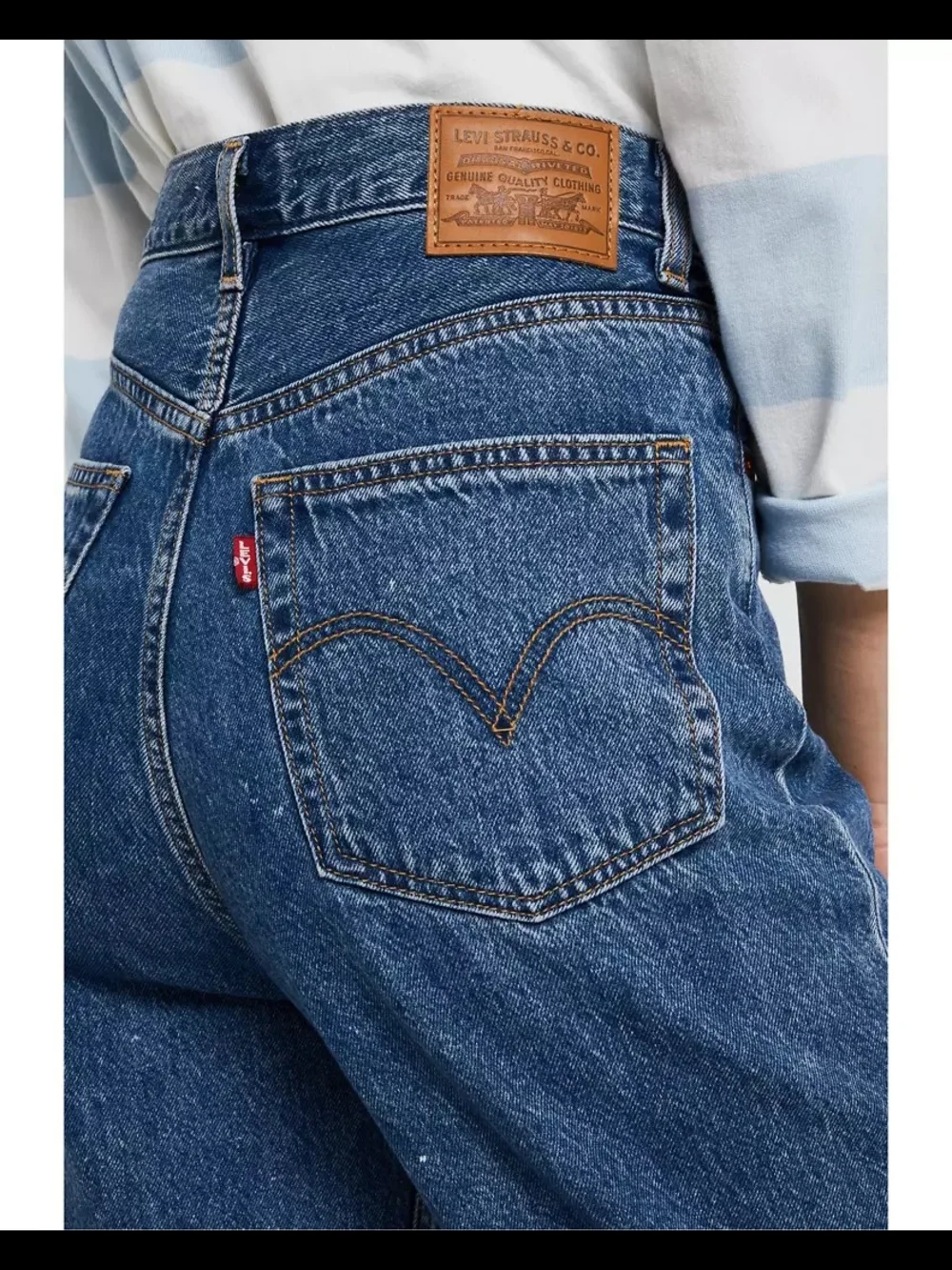 High-Rise Straight Leg Women’s Jeans - Blue - Picture 1 of 7